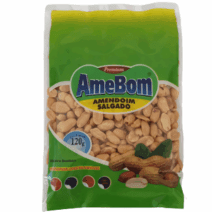 Amendoim Torrado sem Pele e Salgado Amebom 120g