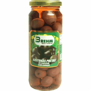 Azeitonas Pretas em Conserva com Caroço Brehm 200g