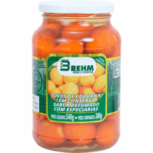 Ovos de Codorna em Conserva sabor Defumado c/ especiarias Brehm 300g