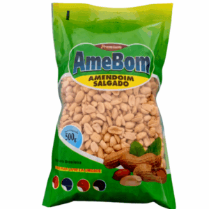 Amendoim Torrado sem Pele e Salgado Amebom 500g