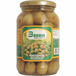Azeitonas Verdes em Conserva Recheadas Brehm 300g